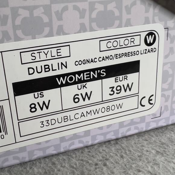 Revere Dublin Leather Zip Up Ankle Sneaker Shoe-Camo Espresso -Women Size 8 *NEW - Picture 12 of 15